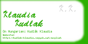 klaudia kudlak business card